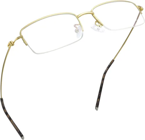 Miniatura 13 de LifeArt Lentes de lectura sin montura de aleación, lentes de bloqueo de luz azul, antifatiga ocular, anteojos para juegos de computadora, gafas