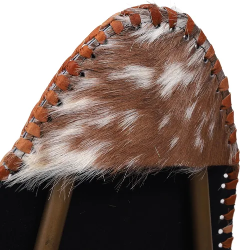 Miniatura 7 de cuero Silla de mariposa de cuero hecha a mano para sala de estar, silla de cuero cosido a mano mariposa (blanco bronceado)