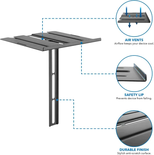 Miniatura 6 de Mount-It! Estante flotante para TV, estante AV de doble pared o montaje en TV, para cajas de cable, dispositivos de transmisión y consolas, acero