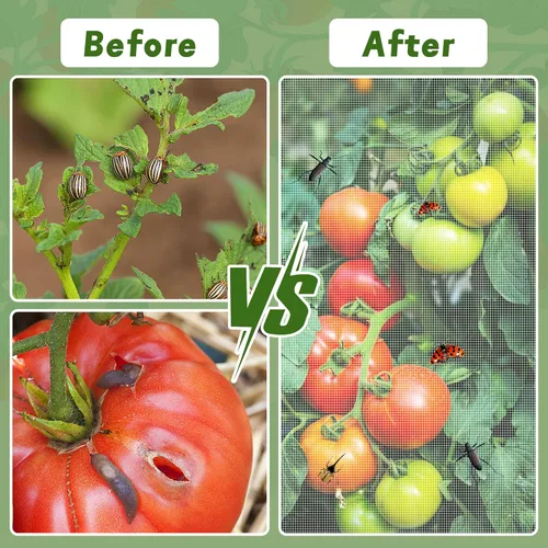 Miniatura 5 de 3 piezas de red para pájaros de jardín, cubierta para plantas para jaula cuadrada de tomate, 59" x 17.7" barrera contra insectos y pájaros, red