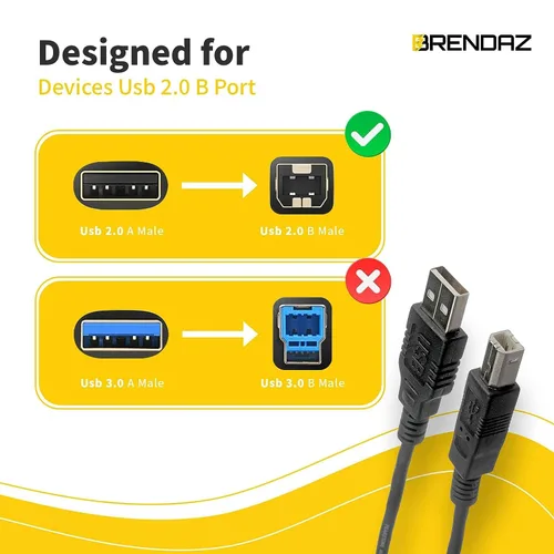 Miniatura 3 de BRENDAZ Cable USB de 1 pie compatible con micrófono USB Samson G-Track Pro y micrófono condensador USB C01U Pro (1 pie)
