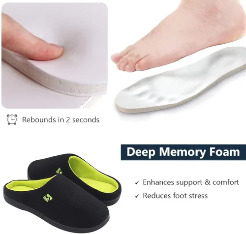 Miniatura 4 de Pantuflas RockDove para hombre de espuma viscoelástica, dos tonos