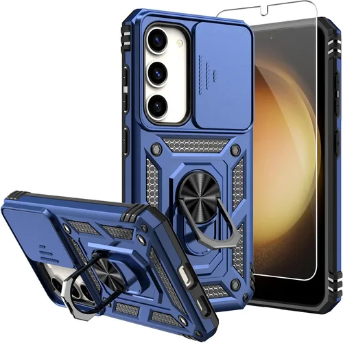 Funda Samsung Galaxy S23 con protector de pantalla y funda para cámara, de grado militar, probada en caídas de 16 pies, con soporte magnético, color