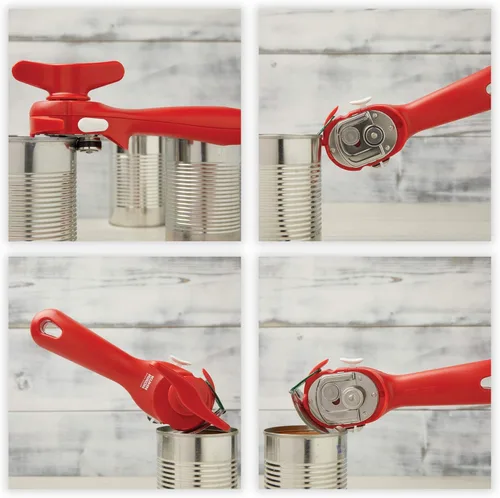 Miniatura 3 de Abrelatas Kuhn Rikon con seguridad automática, Rojo