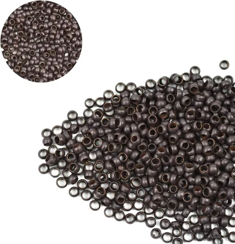 Miniatura 15 de Nano cuentas de cobre de 0.098 pulgadas para extensiones de cabello, cuentas de micro enlaces, extensiones de cabello nano anillo