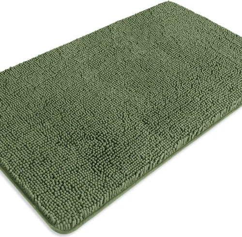 Miniatura 690 de Alfombra de baño pequeña de 12 x 18 pulgadas, lavable y absorbente, antideslizante, alfombra de baño de felpilla gruesa y suave para baño, ducha