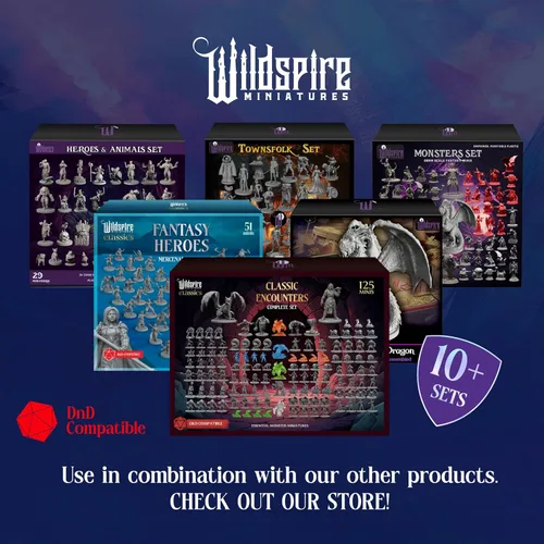 Miniatura 7 de Wildspire Spellblades y Objetos Encantados para Miniaturas DND 28mm-32mm - Personajes Jugador-Personajes, NPC a Granel - Minis D&D Sin Pintar