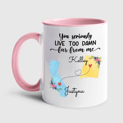 Miniatura 20 de Taza de café con texto en inglés "Besties There Are Friends That Become Family", tazas personalizadas para mejores amigas para mujeres, elige