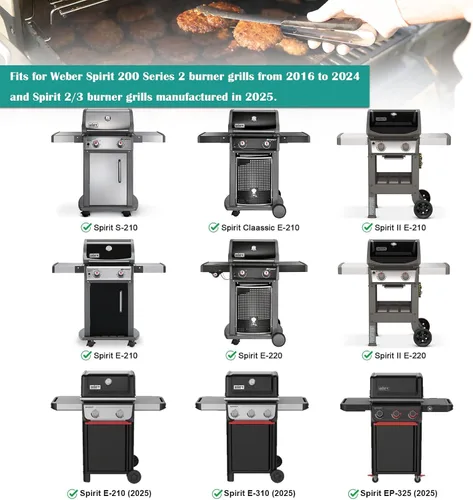Miniatura 4 de Plancha de hierro fundido 7658 para Weber Spirit 200 300 400 Series, plancha plana para Weber Spirit I y II E/S 210 220 310 320 325 425 435 parrilla