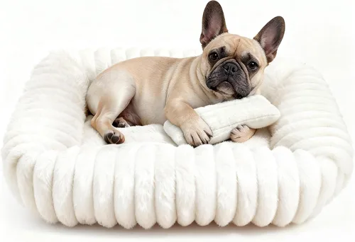 Miniatura 8 de Cama para perros pequeños y medianos, camas lavables autocalentables para perros y gatos para gatos de interior, cama mullida de piel de conejo