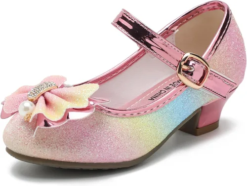 Miniatura 19 de Cadidi Dinos Zapatos de vestir para niñas con tacón de fiesta de boda Mary Jane Princess Flower Shoes (bebé/niño pequeño/niño grande)