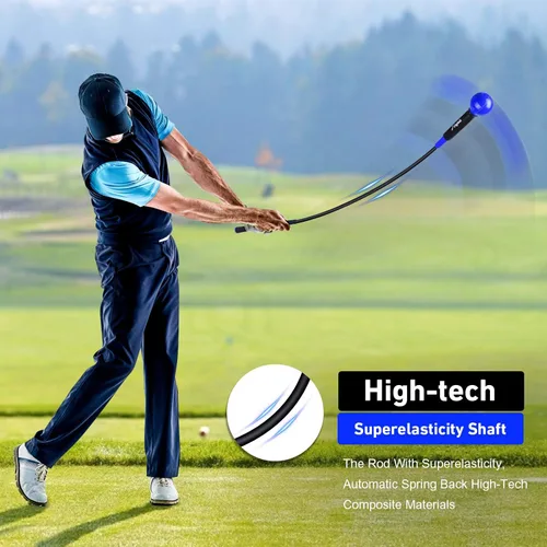 Miniatura 2 de Entrenador de swing de golf, ayuda y corrección para el entrenamiento del agarre de fuerza, ritmo y flexibilidad, accesorios de golf ideales