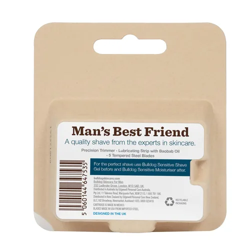 Miniatura 3 de Bulldog Cuidado de la piel - Cuchillas de acero sensibles - Recambios de cuchillas de afeitar para hombre - Contiene 4 cabezales de hoja