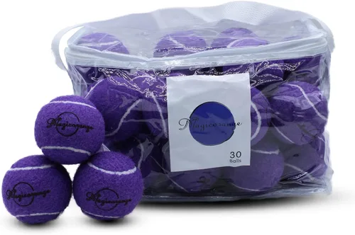 Miniatura 17 de Magicorange Pelotas de tenis, paquete de 60 pelotas de tenis de entrenamiento avanzado, pelotas de práctica, pelotas de juego para perros y Verde