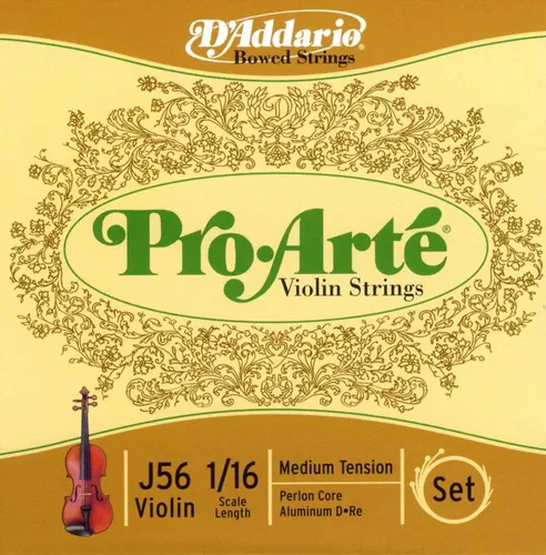 Miniatura 6 de D'Addario J56 4/4M Pro-Arte Cuerdas de violín de nailon, Medium