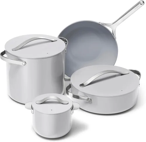 Miniatura 8 de Caraway Cookware+ Collection - Juego de Utensilios de Cocina Especializados - Olla Pequeña, Sartén para Saltear, Rondeau y Olla de Caldo - 3 Tapas