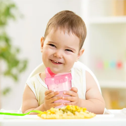Miniatura 6 de Mifoci Paquete de 24 vasos para sorber de 6.7 onzas sin tapón para niños pequeños de 1 a 3 años, vasos de entrenamiento antiderrames con tapas