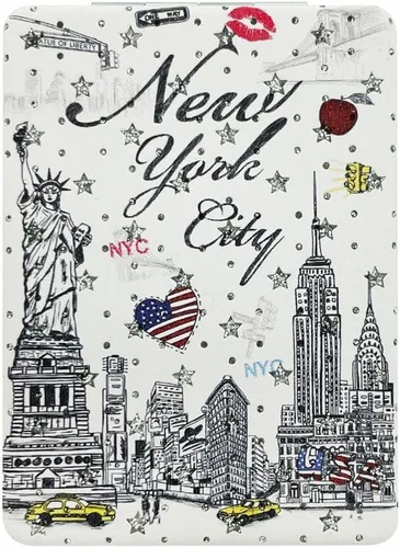 Miniatura 10 de Niñas y mujeres moda elegante recuerdo de Nueva York espejo de viaje espejo de mano espejo cosmético maquillaje compacto espejo (JMR-270801J)