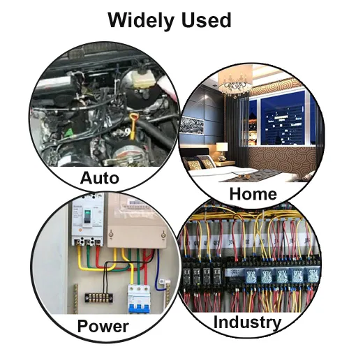 Miniatura 5 de 100 conectores de cable de horquilla aislados, kit de terminales de crimpado eléctrico tipo U para cable de 12-10 AWG (amarillo)