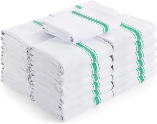 Miniatura 10 de Utopia Towels Juego de 12 paños negros de 15 x 25 pulgadas, 100% algodón hilado en anillo, altamente absorbentes y reutilizables, juego de barra