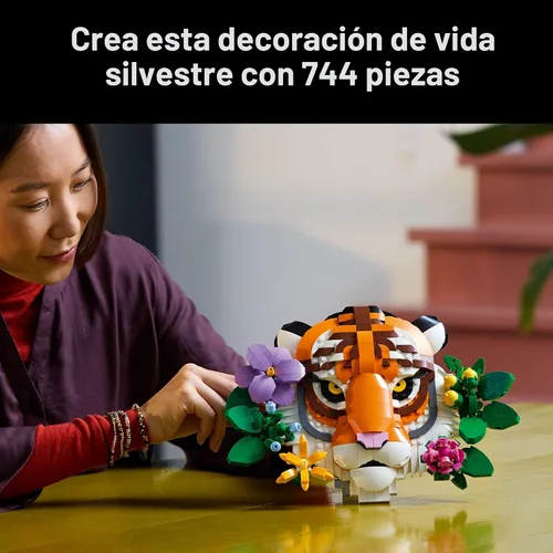 Miniatura 3 de LEGO Art The Fauna Collection - Tigre, juego de construcción para adultos a partir de 18 años, idea de regalo para el nuevo hogar o inauguración