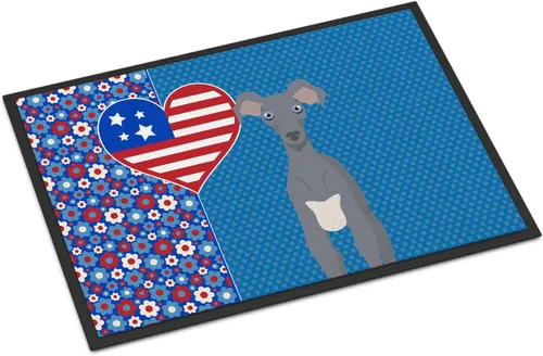 Miniatura 164 de Caroline's Treasures WDK5119JMAT Airedale Terrier USA - Tapete para interiores o exteriores, 24 x 36 pulgadas, tapete para puerta delantera
