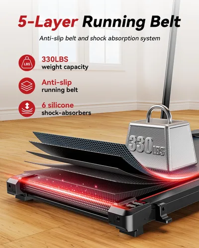 Miniatura 4 de Alfombra de Caminar con Inclinación, XBD - Caminadora para Debajo del Escritorio para Hogar y Oficina Pequeña, 2.5HP de Bajo Ruido, Portátil