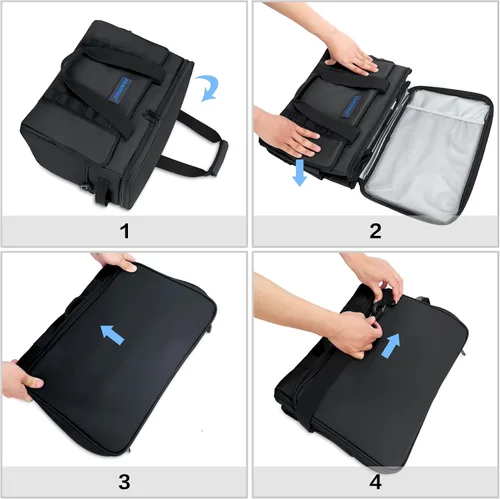 Miniatura 7 de Bolsa térmica con aislamiento suave, plegable, enfriadores de viaje grandes, enfriadores de lados suaves, hieleras a prueba de fugas, impermeable