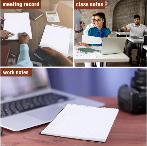 Miniatura 6 de Maitys 6 blocs de notas legales Steno en espiral de 8.5 x 11 pulgadas, bloc de notas encuadernadas en la parte superior, tapa dura, bloc de notas