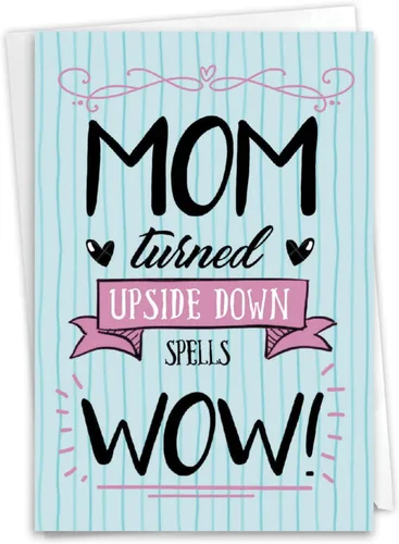 Miniatura 12 de NobleWorks - Divertida tarjeta del día de la madre con sobre - Saludos amorosos y humorísticos para mamá - Nombre real Isn't Mom 0207