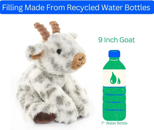 Miniatura 9 de The Petting Zoo Peluche de cabra de peluche, regalos para niños, animales salvajes de granero de vida silvestre, juguete de peluche de cabra de 9