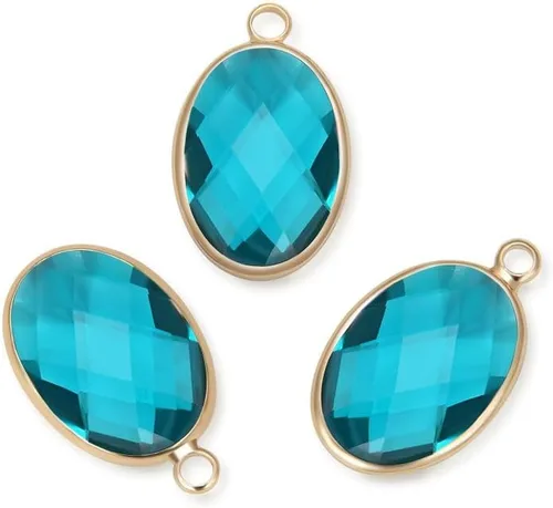 Miniatura 12 de Adabele Colgante de gota de piedra natal de oro de 0.709 in de grado A para aretes personalizados, pulseras, collares, tobilleras, llavero