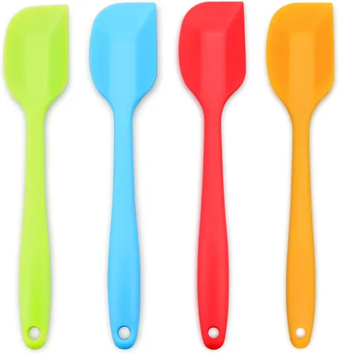Miniatura 7 de Juego de espátulas de silicona de 4 piezas, espátulas resistentes al calor, espátulas de goma antiadherentes con núcleo de acero inoxidable