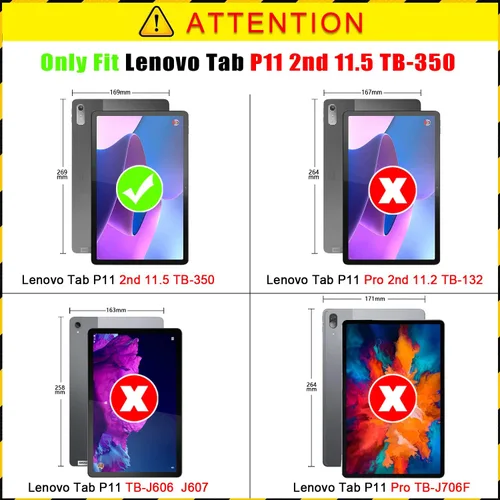 Miniatura 2 de Funda para Lenovo Tab P11 Gen 2 de 11.5 pulgadas 2023, funda ligera y delgada con soporte para Lenovo Tab P11 2ª generación Tablet TB350FU, Galaxy