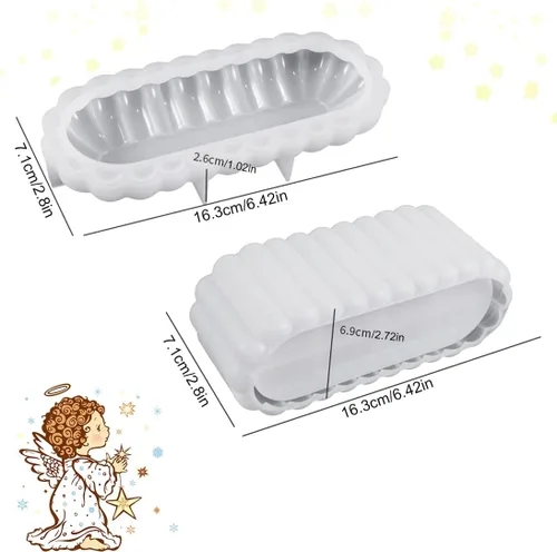 Miniatura 7 de 2 moldes ovalados de resina con tapa, contenedor de almacenamiento rectangular, molde de silicona para fundición de resina, moldes de resina epoxi