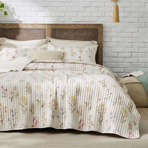 Miniatura 10 de Bedsure - Colcha floral tamaño Queen, ropa de cama reversible con estampado botánico de flores primaverales, colcha ligera, colcha de microfibra 02