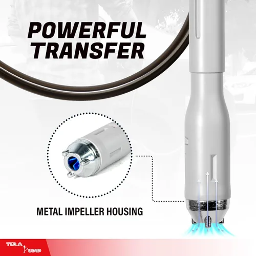 Miniatura 6 de TERA PUMP Bomba de transferencia de líquido de batería recargable 2 veces más potente, flujo hasta 20% más rápido, 12.1 litros por minuto, boquilla