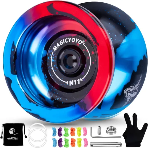 Miniatura 13 de MAGICYOYO N11 Yo-yo profesional de metal, yo-yo sensible y yo-yo no sensible de aleación para principiantes a jugadores avanzados, trucos de yo-yo