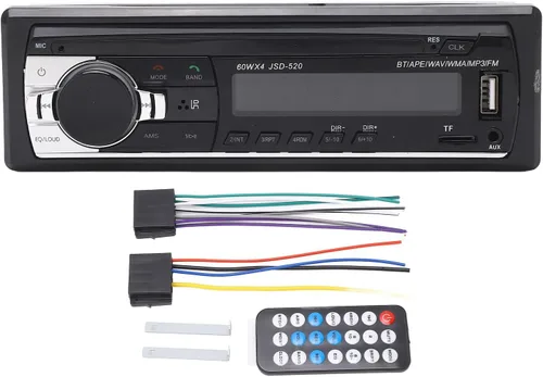 Miniatura 6 de Receptor estéreo de coche multimedia, pantalla LED de control de voz AI, llamadas manos Bluetooth, soporte MP3 WMA WAV, USB2.0 Reproductor de MP3