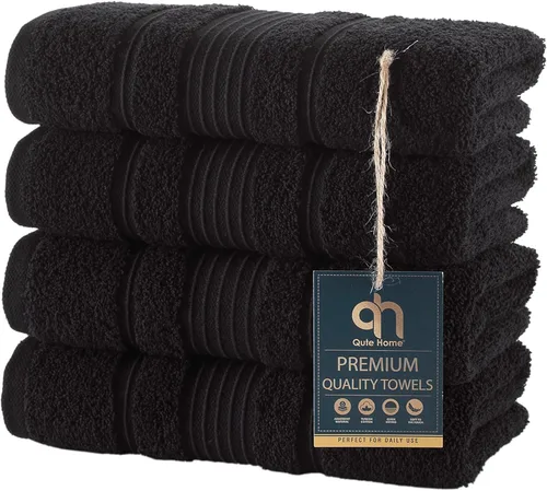 Miniatura 53 de Juego de 4 toallas de baño, 100% algodón turco prémium, toallas turcas de alta calidad para baño, de secado rápido, suaves y absorbentes, incluye 4