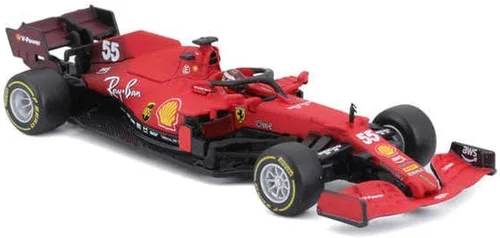 Miniatura 2 de Bburago B18-36828S 1:43 F1 2021 Ferrari SF21 con casco SAINZ, varios