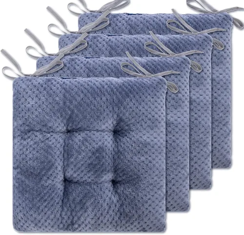 Miniatura 9 de WONDER MIRACLE - Juego de 4 cojines para sillas de comedor, sillas de oficina, autos, exteriores, patio, se pueden lavar a máquina y secar en Azul