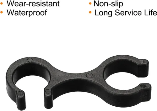Miniatura 4 de PATIKIL Clips para bastón de trekking, 6 piezas, accesorios para bastón de pie, conector de hebilla de doble varilla para senderismo al aire libre