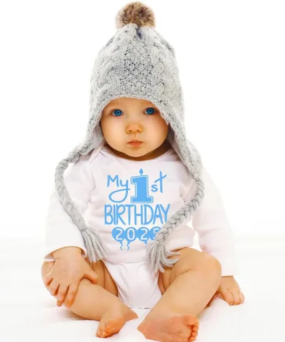 Miniatura 24 de Reaxion Traje de cuerpo entero hecho a mano para bebé niño y niña, mi primer cumpleaños 2024