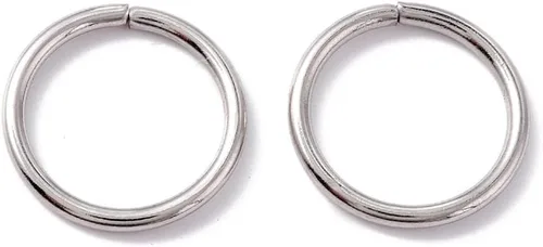 Miniatura 17 de HDSupplies 100 piezas - 4mm de argollas de acero inoxidable 304 de tono negro - Calibre 22 (espesor de 0.6mm)