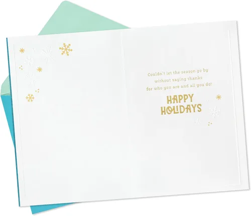 Miniatura 2 de Hallmark - Tarjeta de agradecimiento navideña (Grateful For You) para profesores, compañeros de trabajo, trabajadores esenciales