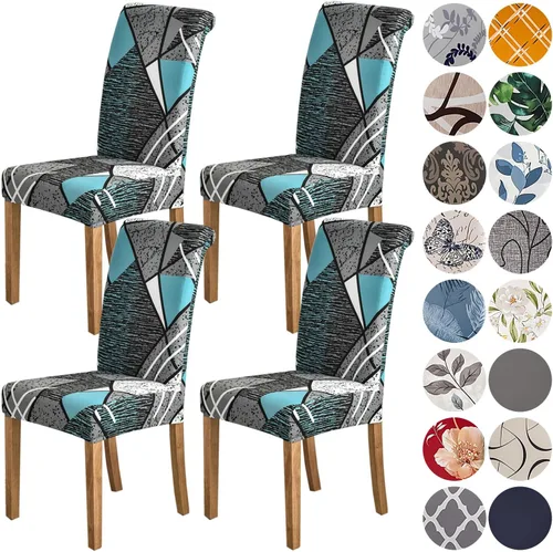 Miniatura 80 de HZDHCLH Juego de 6 fundas grises para sillas Parsons de elastano para comedor, fundas elásticas de elastano para sillas Parsons, fundas de asiento
