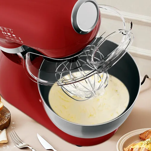 Miniatura 8 de Electactic - Mezclador de pie con 12 velocidades, mezclador eléctrico de 5.3 cuartos con cabezal inclinable, mezclador de cocina para uso diario