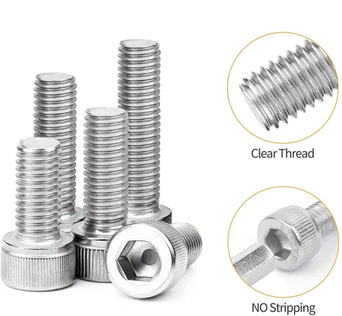 Miniatura 4 de #2-56 UNC Kit surtido de tornillos de cabeza hexagonal de acero inoxidable