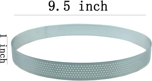 Miniatura 2 de Keewah Anillo de tarta perforado redondo, 9", acero inoxidable